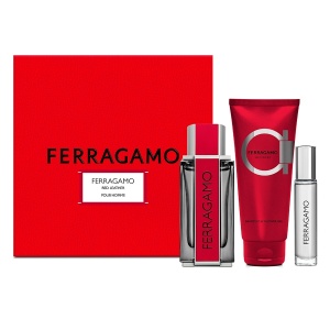 Salvatore Ferragamo, Ferragamo Red Leather, Barbati, Apa de Parfum, 100 ml, Gel de dus 100 ml + Apa de Parfum, 50 ml
