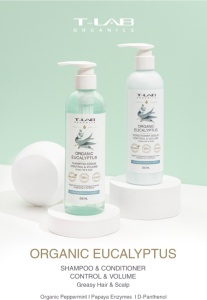 Sampon natural pentru volum, T-LAB Organics Eucalipt, 250 ml