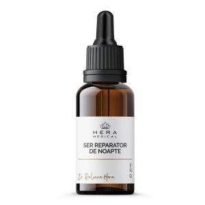 Ser reparator de noapte cu squalan si uleiuri organice, Hera Medical, 30 ml
