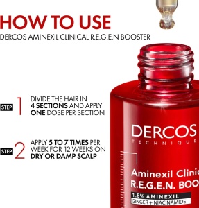 Serum capilar cu efect de regenerare Aminexil Clinical R.E.G.E.N. Booster, 90 ml, Vichy