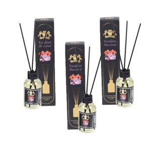 Set 3 Difuzoare de Camera cu Betisoare Golden Silva Baccarat, 3 x 110ml