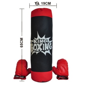 Set box pentru copii – sac de box 65 cm cu manusi incluse