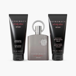Set cadou Afnan Supremacy Not Only Intense, Apa de Parfum, Barbati, 100 ml + Gel de dus, 150 ml + Lotiune After Shave, 150 ml