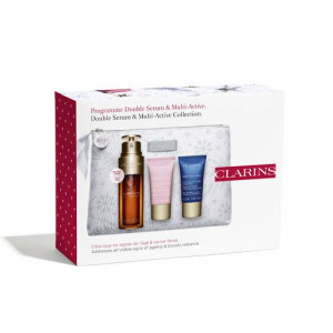 Set cadou Clarins Double Serum & Multi Active, Femei, Double Serum 50 ml + Multi Active crema zi 15 ml + Crema noapte 15 ml 1