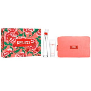 Set cadou Flower by Kenzo Femei, Apa de parfum, 50 ml + Lotiune de corp, 75 ml + Portfard