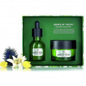 Set cadou ingrijire ten Ser concentrat The Body Shop Drops of Youth, 30 ml + Crema de zi Drops Of Youth, 50 ml