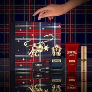 Set cadou Jean Paul Gaultier Scandal Pour Homme Intense, Apa de Parfum, 100 ml + Gel de dus, 75 ml + mini  Apa de Parfum, 10 ml