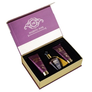 Set cadou Majestic Rose, Riiffs, Femei, Apa de Parfum 100ml + Gel De Dus 100ml + Lotiune de corp 100ml