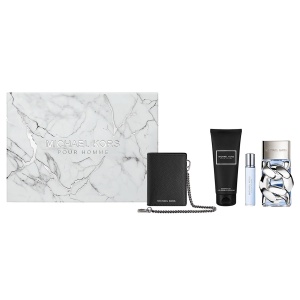 Set cadou Michael Kors Pour Homme, Apa de Parfum, 100 ml + 10 ml, Gel de dus, 100 ml si portofel