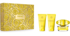 Set Cadou Versace Yellow Diamond, Femei, Apa de Toaleta 50 ml + Gel de dus, 50 ml + Lotiune de corp, 50 ml