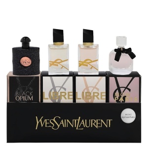 Set cadou Yves Saint Laurent Eau de Parfum Mon Paris, Libre Intense, Libre, Black Opium, 4 x 7,5ml