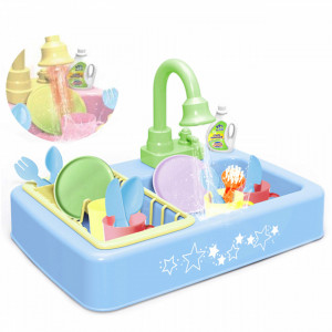 Set chiuveta electrica de jucarie, cu acesorii sunete si lumini