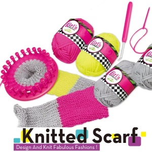 Set Creativ pentru Fete - Confectionare Fular Tricotat, Accesorii Fashion DIY