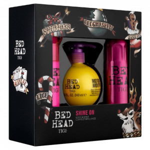 Set crema luciu+lotiune volum+spray luciu Tigi Bed Head Shine On After Party, Motor Mouth & Headrush Bnib