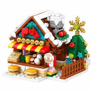 Set de constructie Cafenea de Craciun, cu brad si accesorii, 322 piese, 6 ani+ - Img 2