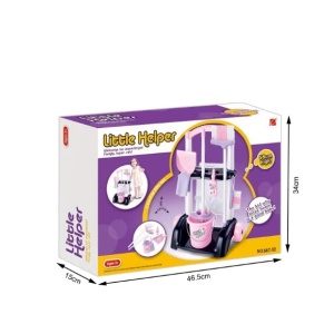 Set de Curatenie pentru Copii, cu Accesorii si Carucior, Little Helper, 56 cm