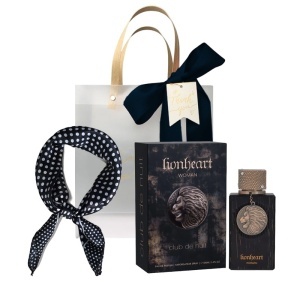 Set Heritage Lionheart Armaf, Apa de Parfum, Femei, 100 ml + Esarfa satinata + Punga cadou