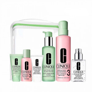 Set ingrijire pentru ten mixt gras Clinique Great Skin Everywhere