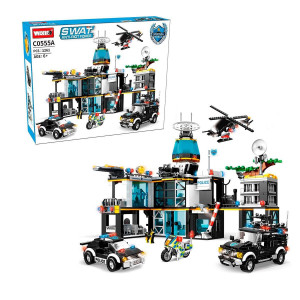 Set Joc Constructie STEM tip lego Sectia de politie SWAT, 1261 Piese