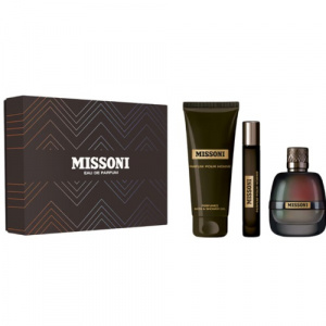 Set Missoni Pour Homme, Apa de parfum 100 ml + Apa de parfum 10 ml + Gel de dus 150 ml