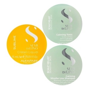 Set pentru scalp sensibil Alfaparf Milano Calming Sampon 250 ml + Tonic Calmant 125 ml  +  Ulei Cristalli Liquidi 15 ml