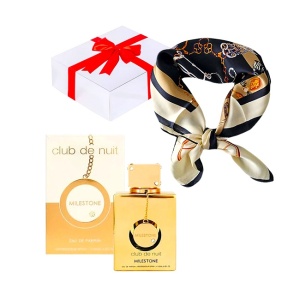 Set Seraphina cu Apa de Parfum Club de Nuit Milestone Armaf, Femei, 105 ml si esarfa