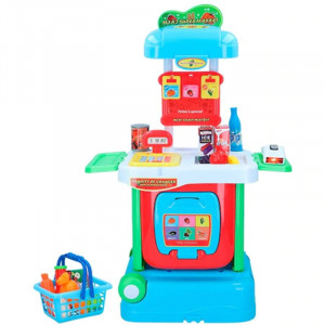 Set Supermarket si Troller 2 in 1 cu accesorii