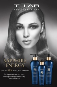 Set T-LAB Professional Sapphire Energy Ritual Sampon, 300 ml, Tratament par, 300 ml, Tratament fara clatire, 150 ml