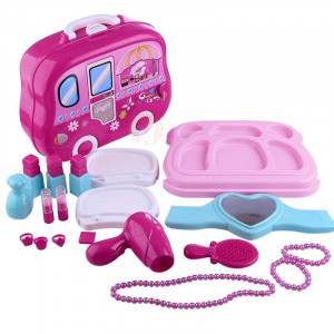 Set trusa de machiaj Fashion Girls de Jucarie cu accesorii, roz - Img 6