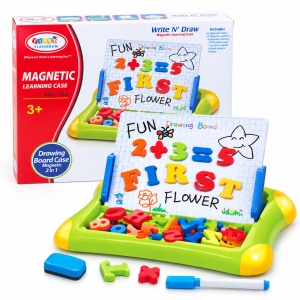 Tablita magnetica educativa First Classroom 2 in 1, litere, cifre, simboluri, marker si burete, multicolor, 3+ ani - Img 2