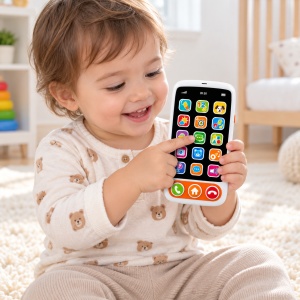 Telefon interactiv pentru copii Phone Touch, lumini si sunete, 5 moduri de joaca, 18 luni+ - Img 3