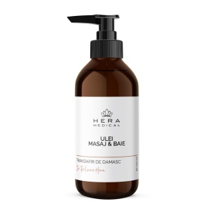 Ulei de masaj si baie cu Trandafir de Damasc, Hera Medical, 200 ml