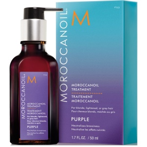 Ulei tratament pentru par blond, cu reflexii deschise sau grizonat Purple Moroccanoil