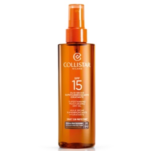 Ulei uscat pentru plaja Supertanning Moisturizing dry oil SPF15 Collistar, 200 ml
