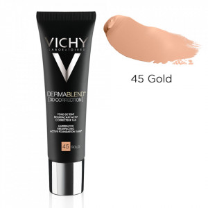 Vichy DermaBlend 3D Correction Fond de ten corector cu actiune de nivelare 16h SPF25, 45