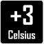 Plus 3 Celsius