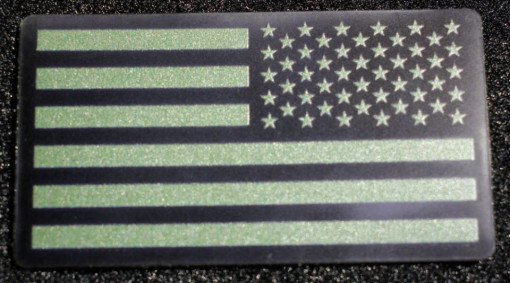 VELCRO PATCH-ECUSON REVERSED US FLAG IRR OD GREEN