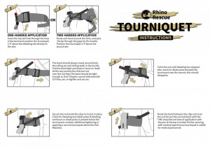 RHINO RESCUE TOURNIQUET BLACK - parghie aluminiu - Img 2