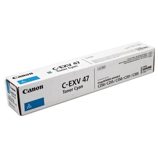 Cartus imprimanta CANON C-EXV-47 C OEM laser toner original 8517B002, C-EXV47, cyan, 21500 pagini