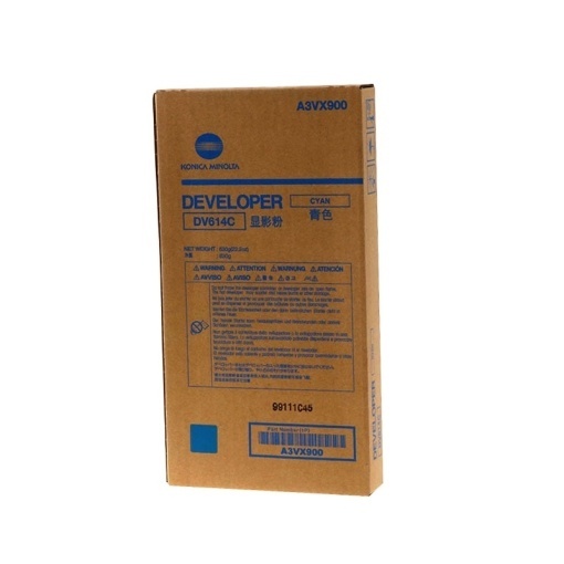 Konica Minolta OEM DV-614 C Developer Bag original A3VX900, DV614C, cyan