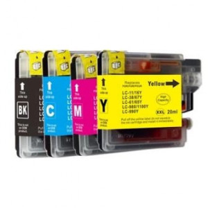 Cartus imprimanta Brother LC1100 LC980 XL galben inkjet cerneala LC-980Y, LC-1100Y, yellow, compatibil