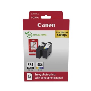 Cartus imprimanta Canon OEM 1xPG-585, 1xCL-586, Photo Paper inkjet original 6205C004, PG585, CL586, - Img 2