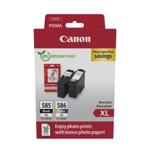 Cartus imprimanta Canon OEM 1xPG-585XL, 1xCL-586XL, Photo Paper inkjet original 6204C005, PG585XL, CL586XL, color