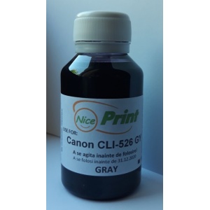 Cerneala gri pt cartuse CANON CLI-526 GRI CLI526-GY gray refilabile si sisteme ciss 100 ml