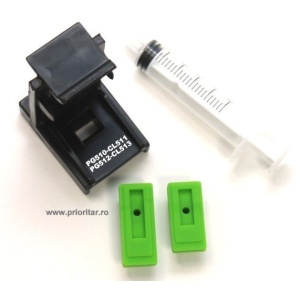Dispozitiv incarcare - desfundare cartuse Canon PG510 CL511 PG512 CL513 cu 2 ventuze si seringa - Img 2