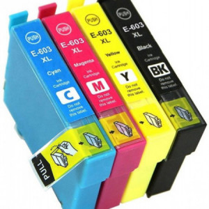 Set 4 cartuse imprimanta Epson T603 XL B/C/M/Y inkjet cerneala T03A1, T03A2, T03A3, T03A4, , compatibil