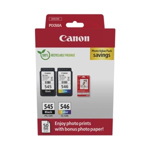 Cartus imprimanta Canon OEM 1xPG-545, 1xCL-546, Photo Paper inkjet Pack original 8287B008, 8287B001, PG545, 8289B001, CL546