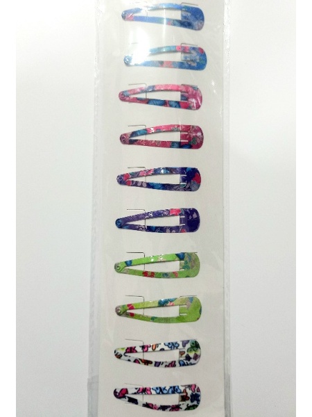 Set zece agrafe de par colorate pe clips