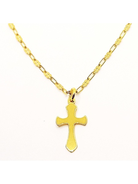 Cross pendant 2.5 x 1.1 cm 16.5 mm with 3 mm chain link code 0055