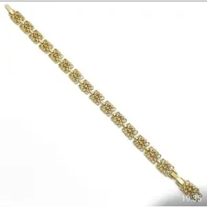 Brățară Premium din Inox Galvanizată cu Aur 14K Filigranat Regal si Zirconiu - Img 2